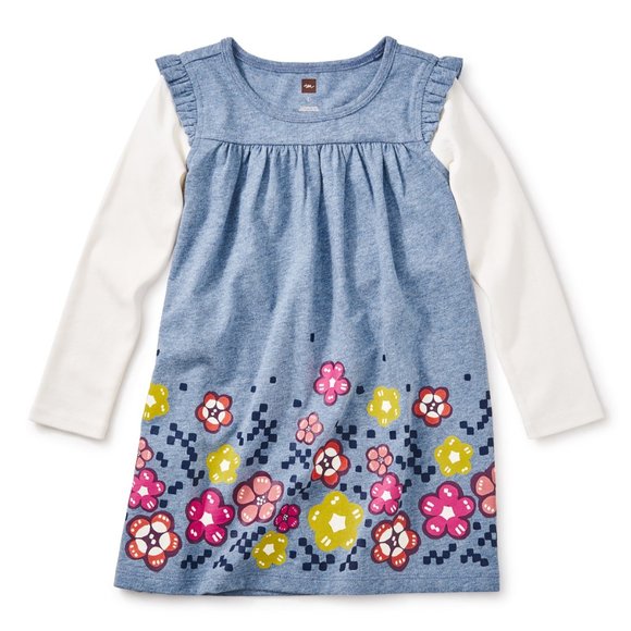 TEA COLLECTION MACKINTOSH MIGHTY MINI LONG SLEEVE DRESS - SIZE 8 - Picture 2 of 4